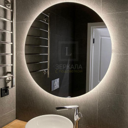 Зеркало с внутренней парящей подсветкой для ванной комнаты Мун
