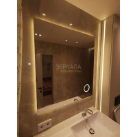 Зеркало в ванну с подсветкой и подогревом (антизапотеванием) Прайм